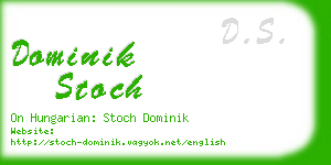 dominik stoch business card